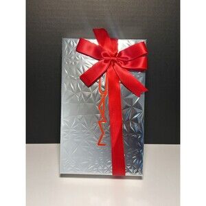 MAC Gift Box EMPTY BOX 7" x 4-1/2 In Limited Edition Foil Silver Blizzard Bash